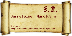 Bernsteiner Marcián névjegykártya